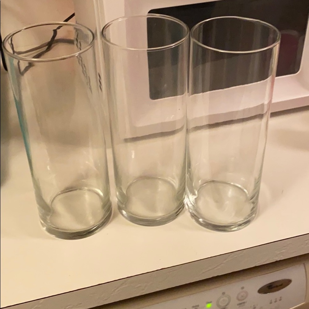 3 flower vases
